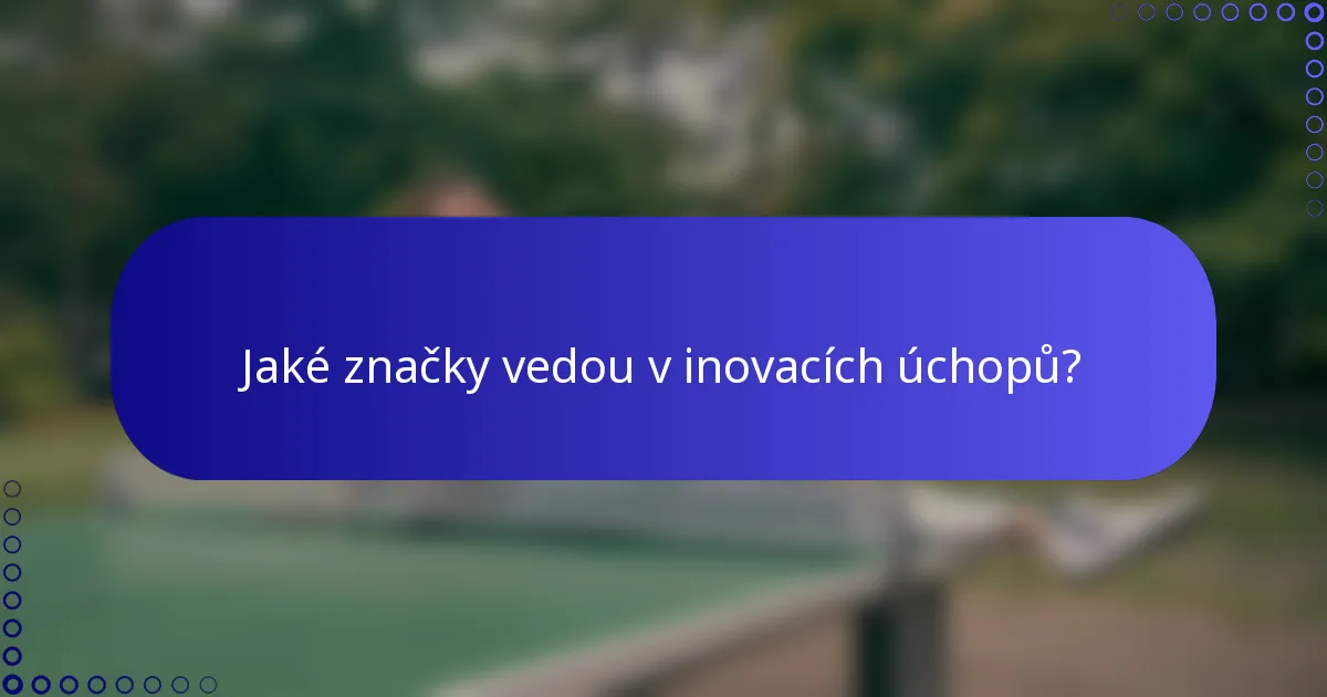 Jaké značky vedou v inovacích úchopů?
